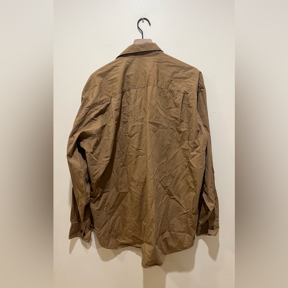 Fubu Long Sleeve Copper Brown Button Up Shirt - men’s size XL - Picture 2 of 7